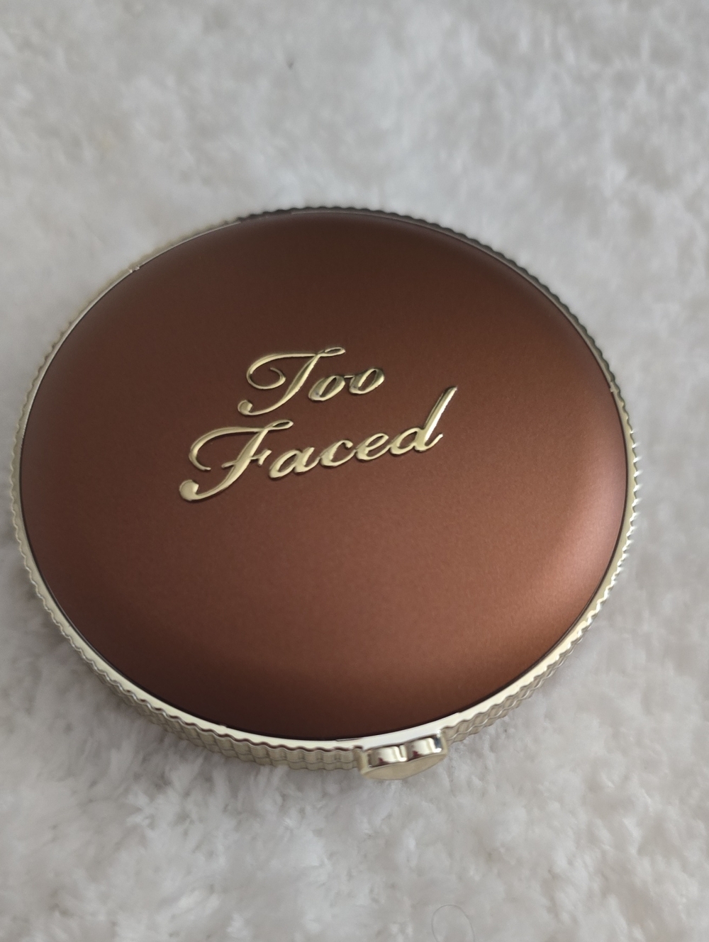Too Faced Bronze Metallic Compact with Gold Logo